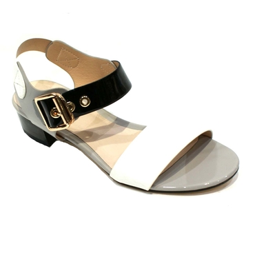 Туфли женские C81-G1501-2-бело-серо-черный