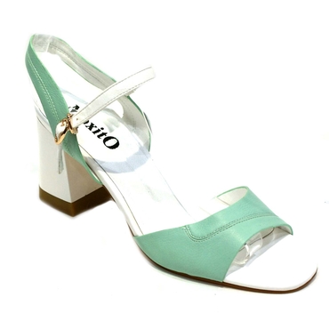 Туфли женские C182-C183-бело-зеленый