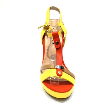 Туфли женские E76-N1185-оранжево-жётый-бежевый — фото 2