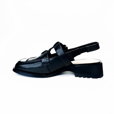 Туфли летние женские A2062-86S-Y008/5-0/6-черный нат. кожа — фото 2