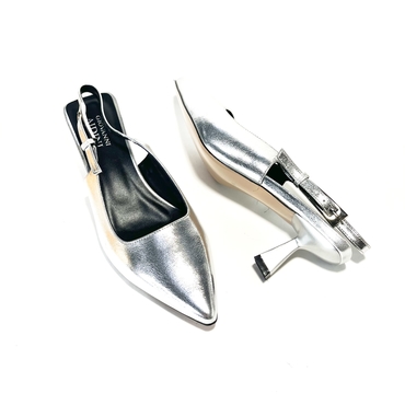 Туфли летние женские 5155-527-363D-серебряный — фото 5