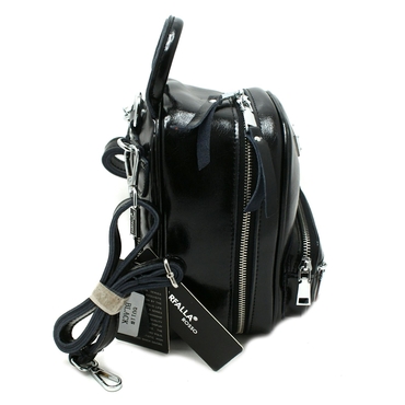 Сумка-рюкзак женская 6011-черный нат. кожа — фото 2