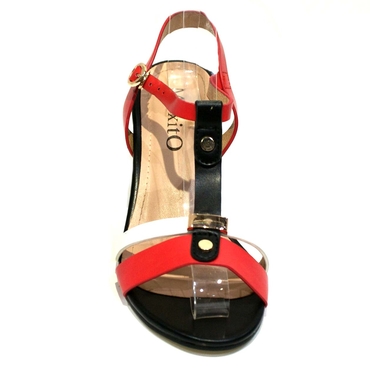 Туфли женские E73-N2495-бело-чёрный-красный — фото 2