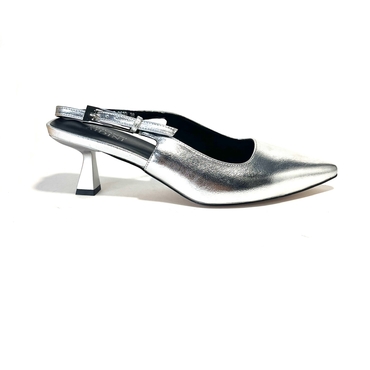 Туфли летние женские 5155-527-363D-серебряный — фото 4