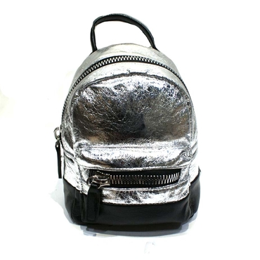 Рюкзак женский 2182-черный с серебром