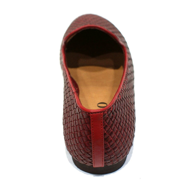 Туфли женские  IG11-13-бордовый текстиль — фото 5