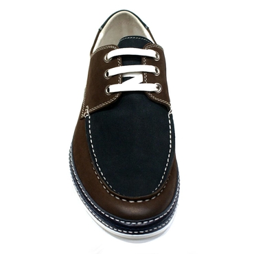 Туфли мужские  WB865-113-89-сине-коричневый нат,кожа — фото 2