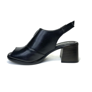 Туфли летние женские 445-52-01-черный нат. кожа — фото 2