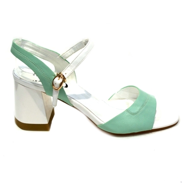 Туфли женские C182-C183-бело-зеленый — фото 3