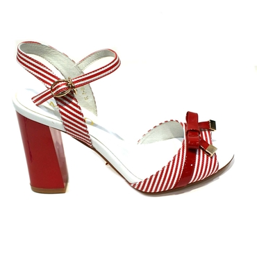Туфли женские 268-210-красно-белый — фото 3