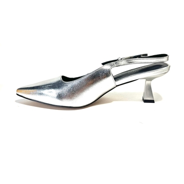 Туфли летние женские 5155-527-363D-серебряный — фото 2