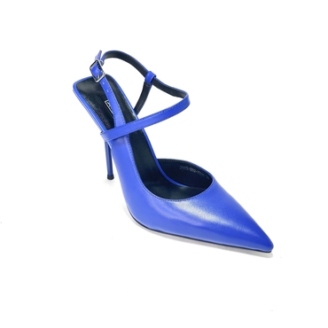 Туфли летние женские 3103-392-721D-синий нат. кожа