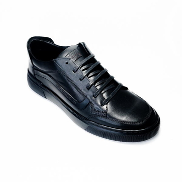 Туфли спортивные мужские MR06-410-1174-40B-черный нат. кожа