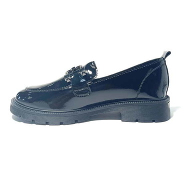 Туфли женские 056-1-черный иск.лак — фото 2