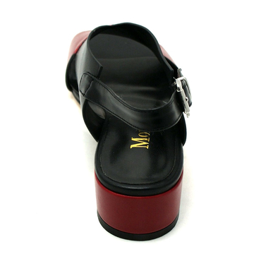 Туфли женские  590-V1007-черно-бордовый — фото 5