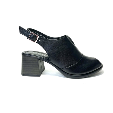 Туфли летние женские 445-52-01-черный нат. кожа — фото 4