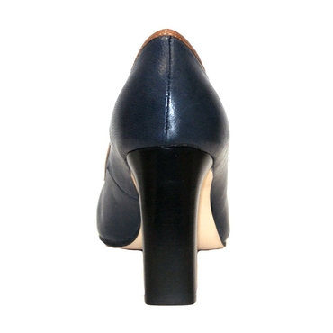 Туфли женские  E106B-01-сине-коричневый — фото 3