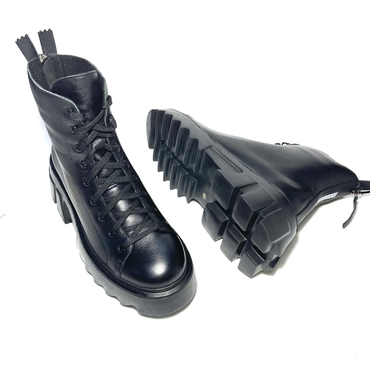 Ботинки женские Б2236ЧП-черный нат. кожа — фото 5