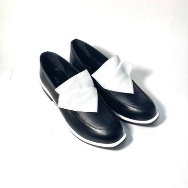 Туфли женские 128-7/11-черно-белый нат.кожа — фото 6