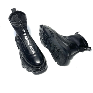 Ботинки женские Б2164ЧП-черный нат. кожа — фото 5