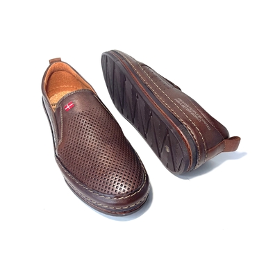 Туфли мужские летние Л233КП-коричневый — фото 5