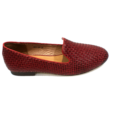 Туфли женские  IG11-13-бордовый текстиль — фото 3