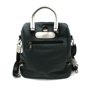 Сумка-рюкзак женская 929-1-т/серый — фото 3