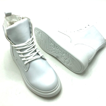 Ботинки женские M13-белый иск.кожа — фото 5