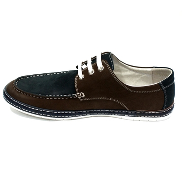 Туфли мужские  WB865-113-89-сине-коричневый нат,кожа — фото 4