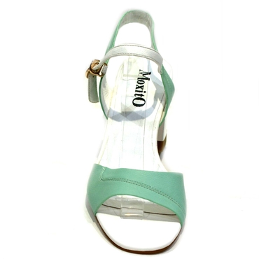 Туфли женские C182-C183-бело-зеленый — фото 2