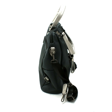 Сумка-рюкзак женская 929-1-т/серый — фото 2