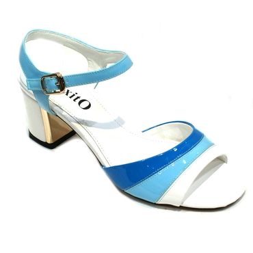 Туфли женские A157-M239-7-бело-голубой-синий