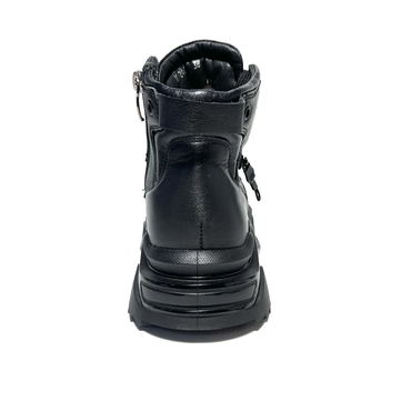 Ботинки женские М2469ЧП-черный нат. кожа — фото 3