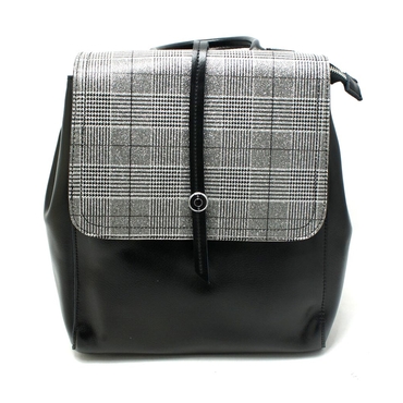 Сумка-рюкзак женская  2832-1-черный с серебром
