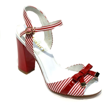 Туфли женские 268-210-красно-белый