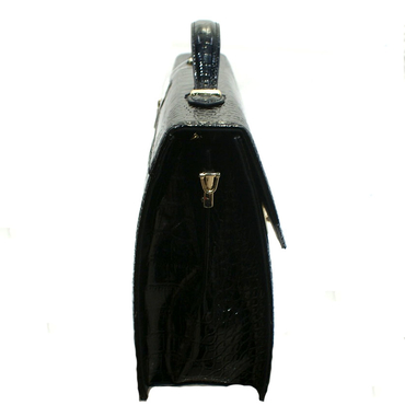 Портфель женский 2744-черный,рептилия — фото 2
