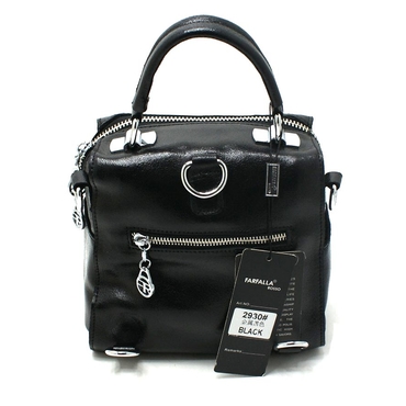 Сумка-рюкзак женская 2930-черный нат. кожа — фото 3